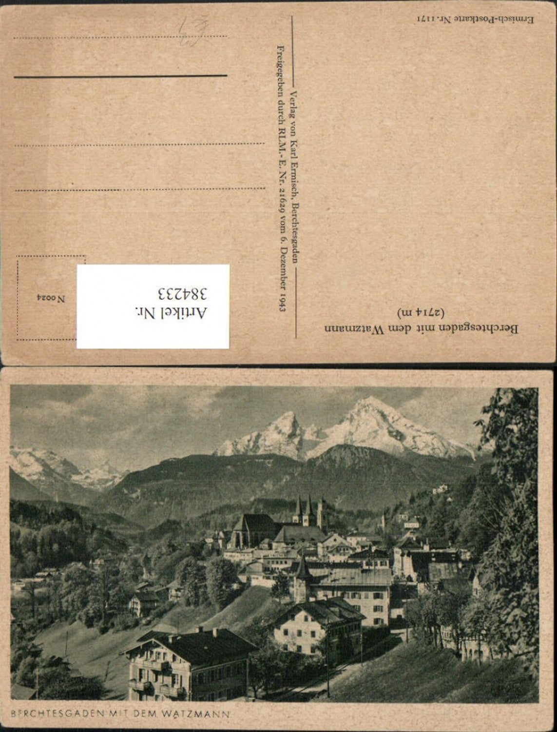 384233,Berchtesgaden Totale m. Watzmann Bergkulisse