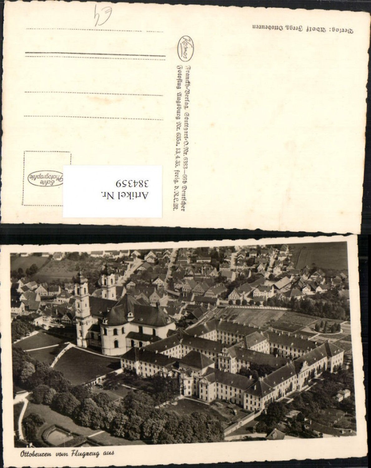 384359.Ottobeuren Teilansicht m. Kloster Fliegeraufnahme