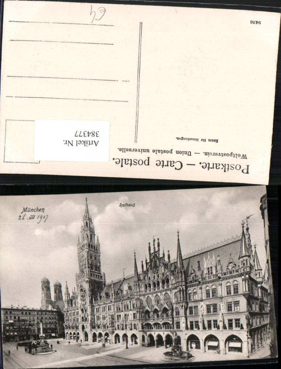 384377.München Rathaus Gebäude m. Frauenkirche