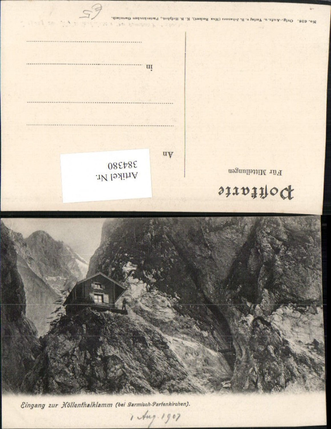 384380.Eingang zur Höllentalklamm b. Garmisch-Partenkirchen Hütte