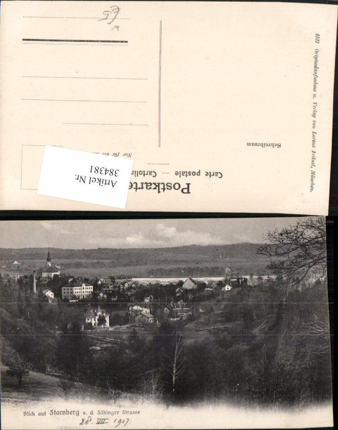 384381.Blick auf Starnberg Totale von d. Sökinger Straße