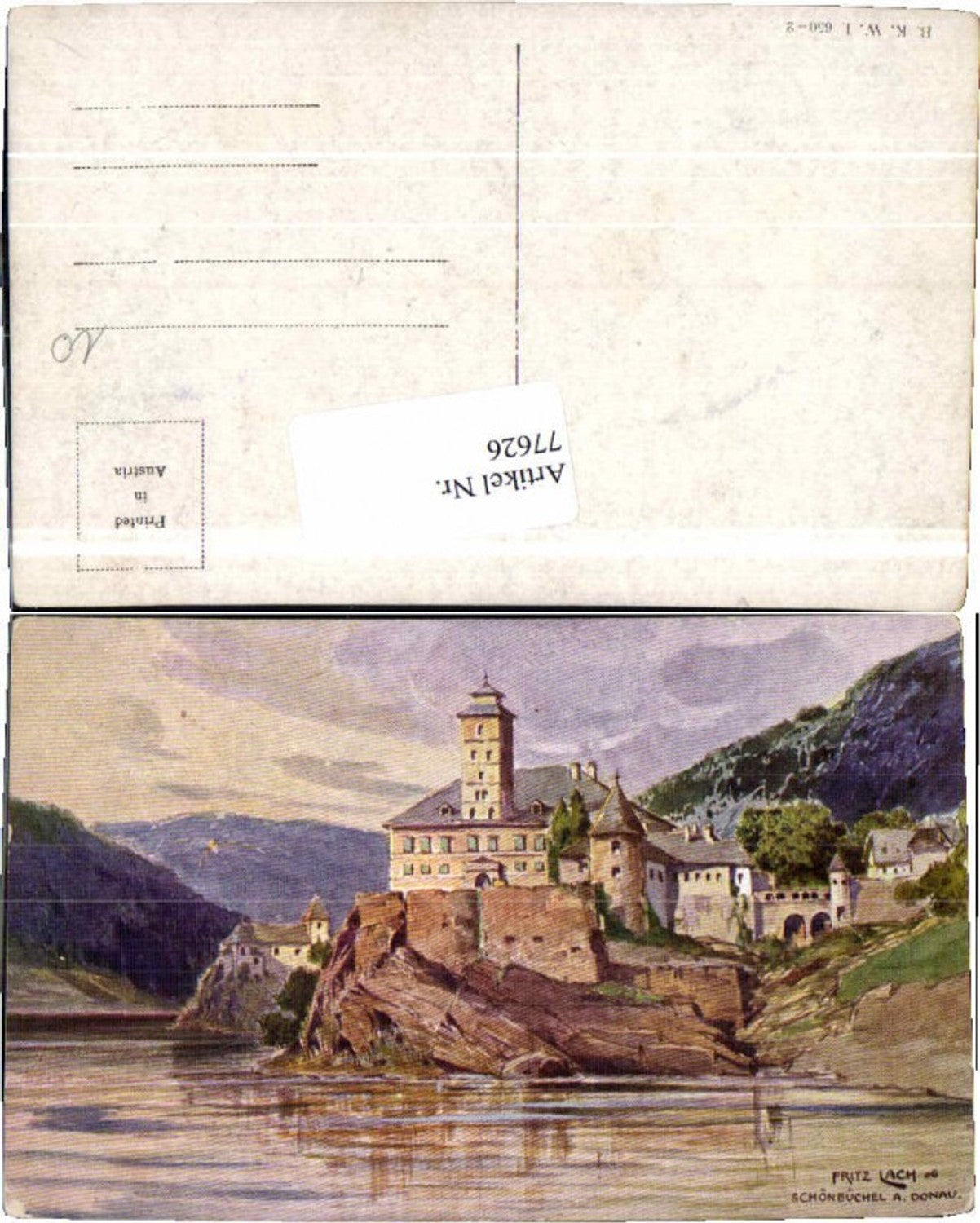 77626,Schönbühel a.d. Donau Fritz Lach sign B.K.W.I 650-2