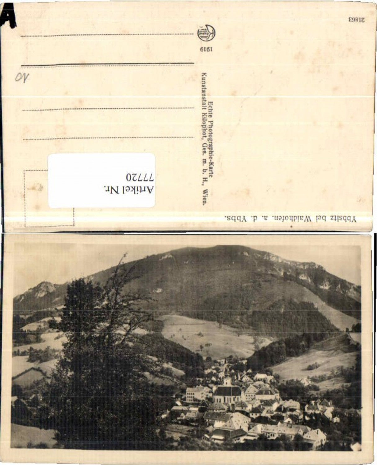 77720,Ybbsitz bei Waidhofen a.d. Ybbs 1919