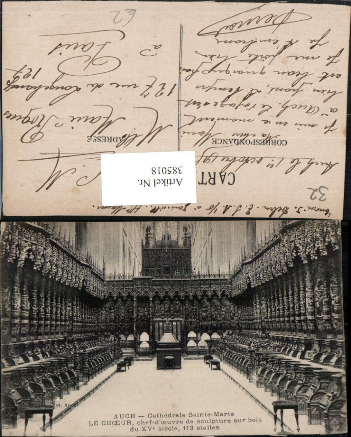 385018,Midi-Pyrenees Gers Auch Cathedrale Saitne-Marie Choeur Kirche Chor