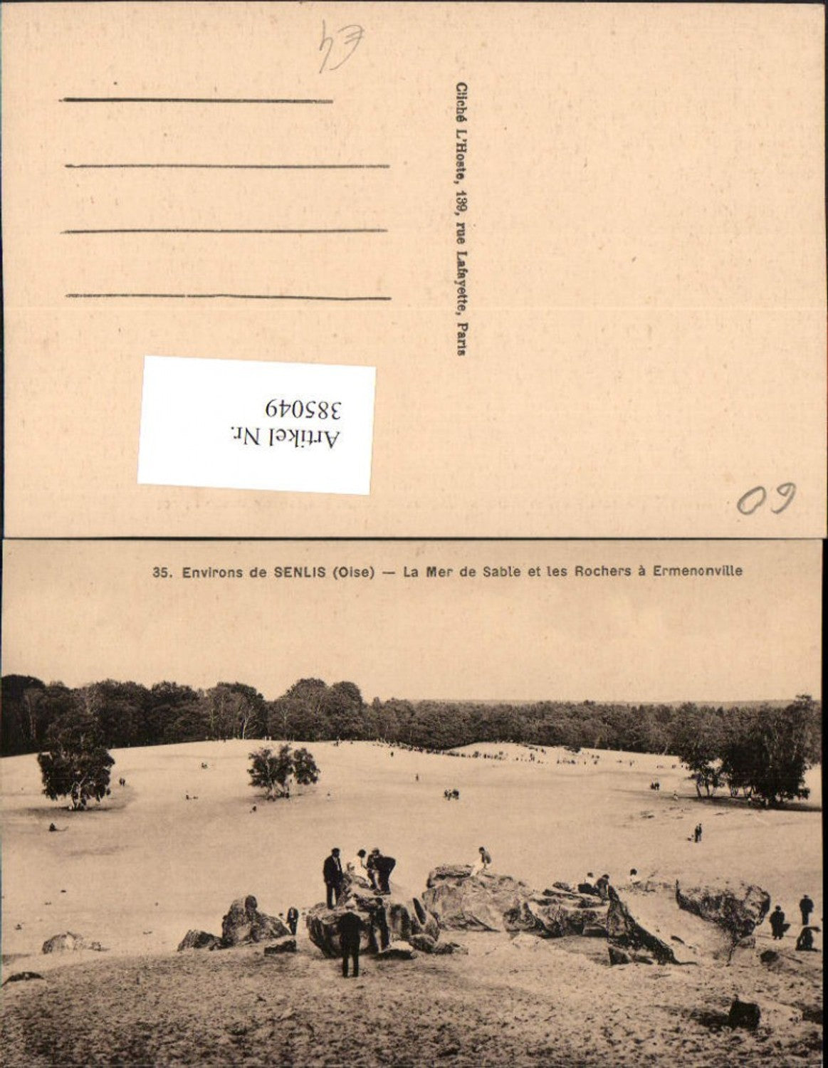 385049,Picardie Oise Senlis La Mer de Sable et les Rochers a Ermenonville Steine Felsen
