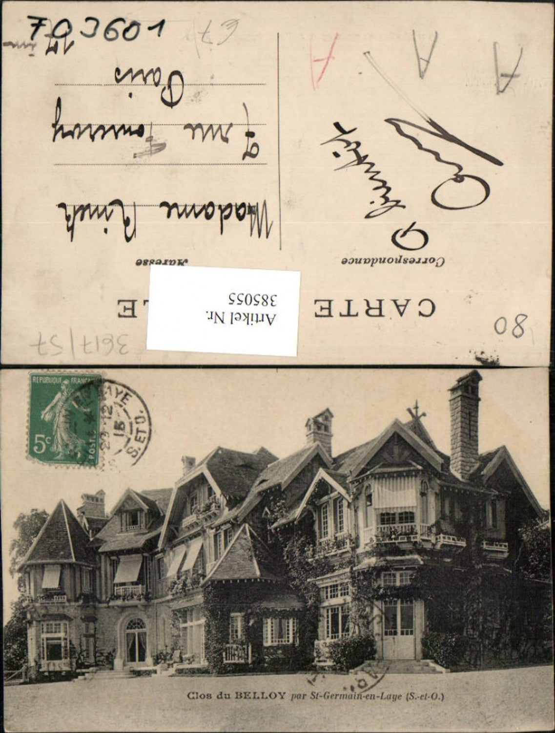 385055,Picardie Somme St-Germain-en-Laye Clos du Belloy Hotel Gebäude