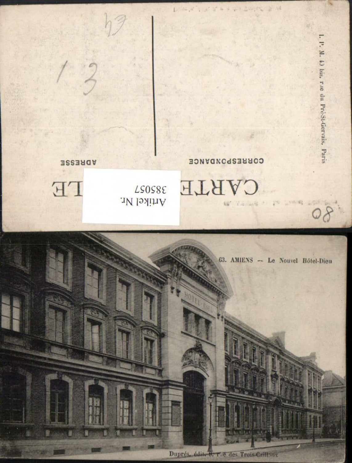385057,Picardie Somme Amiens Le Nouvel Hotel Dieu Gebäude