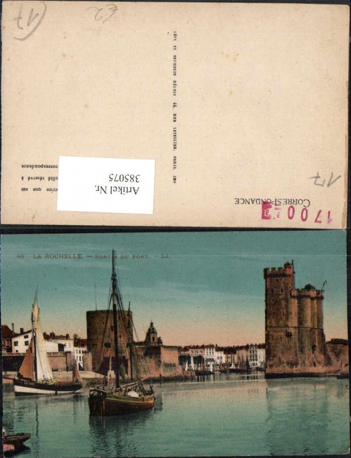 385075,Poitou-Charentes Charente-Maritime La Rochelle Sortie du Port Hafen Segelboote Turm