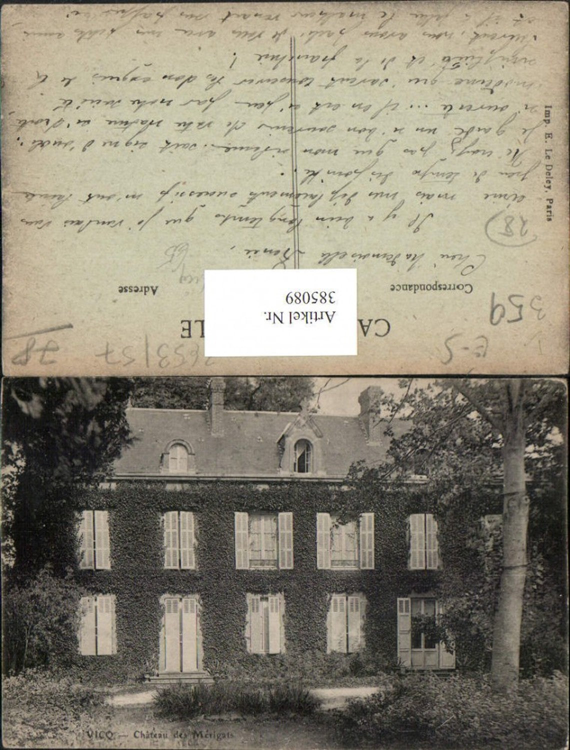 385089,Nord-Pas-de-Calais Nord Vicq Chateau des Merigats Schloss