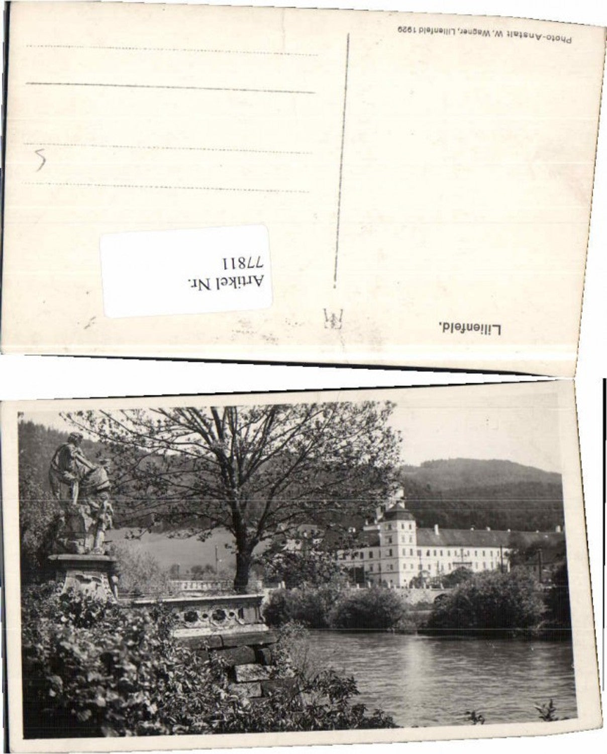 77811,Lilienfeld Partie im Ort Denkmal Fluss 1929 pub Wagner