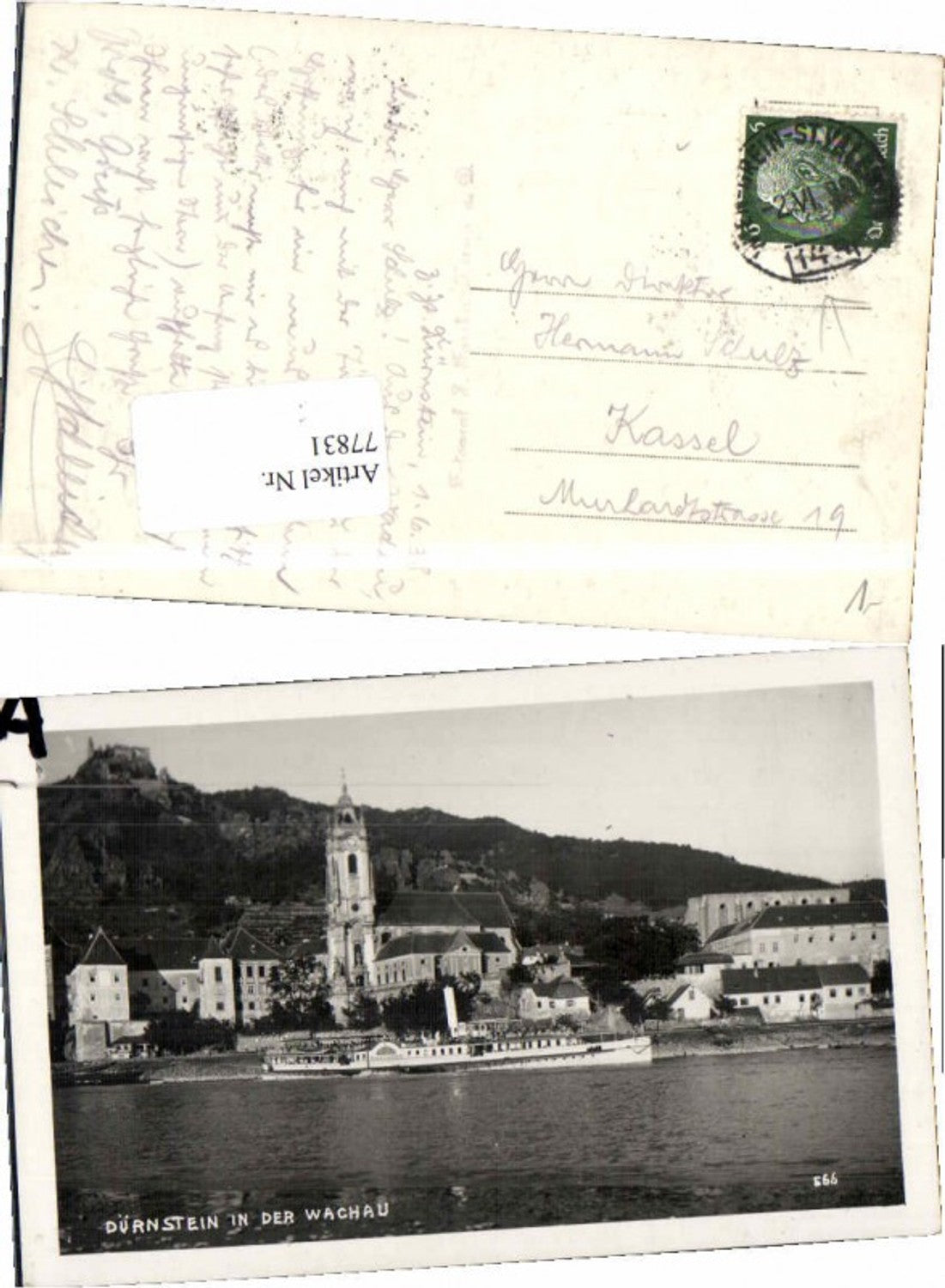 77831, Dürnstein on the Danube, steamer Habsburg