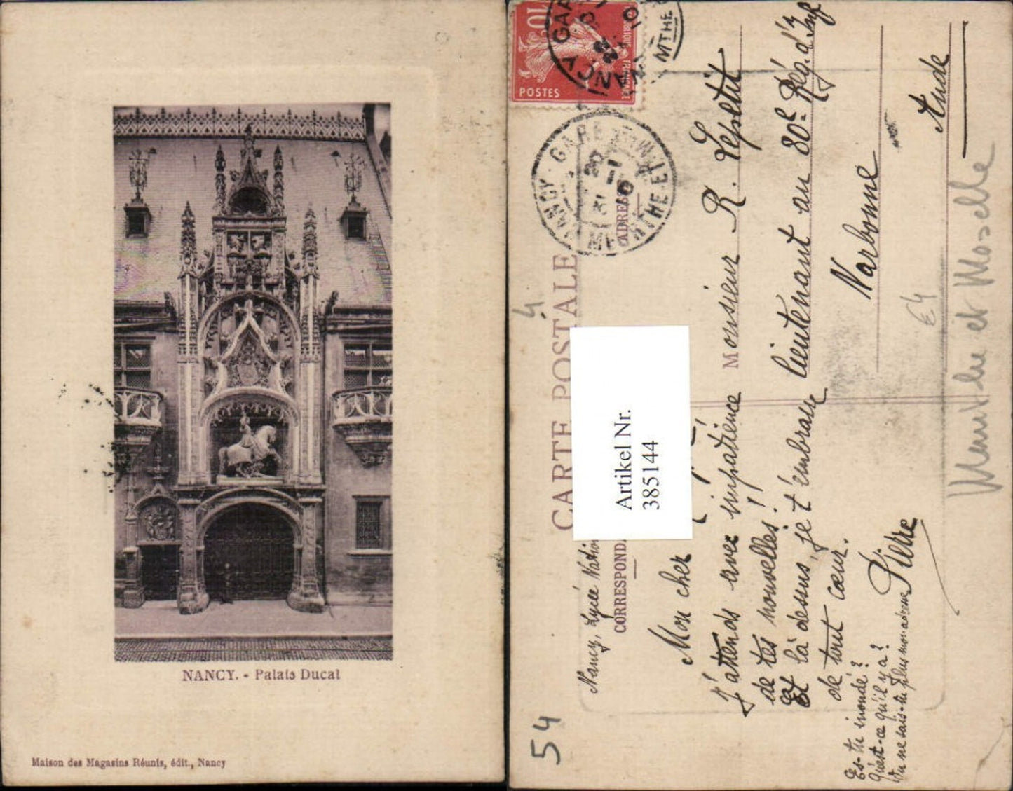 385144,Lothringen Meurthe-et-Moselle Nancy Palais Ducal Palast Portal