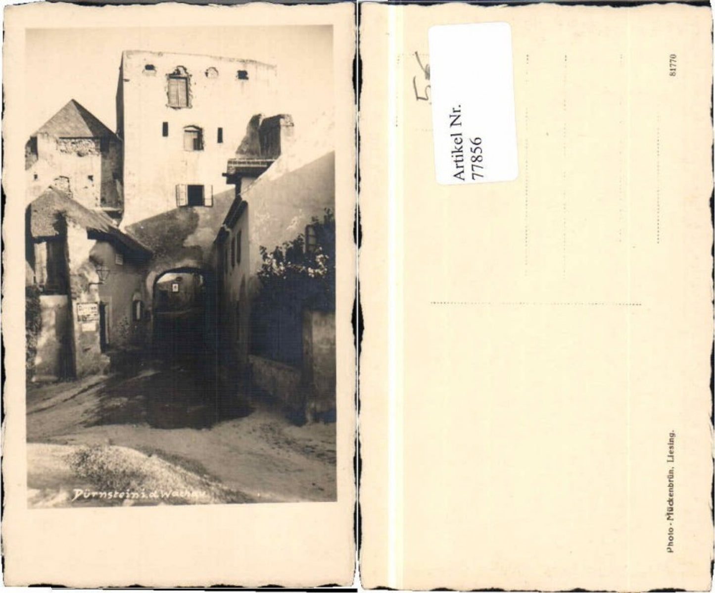 77856,FotoAK Dürnstein i.d. Wachau 1915