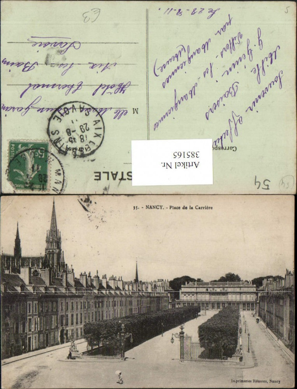 385165,Lothringen Meurthe-et-Moselle Nancy Place de la Carriere Platz