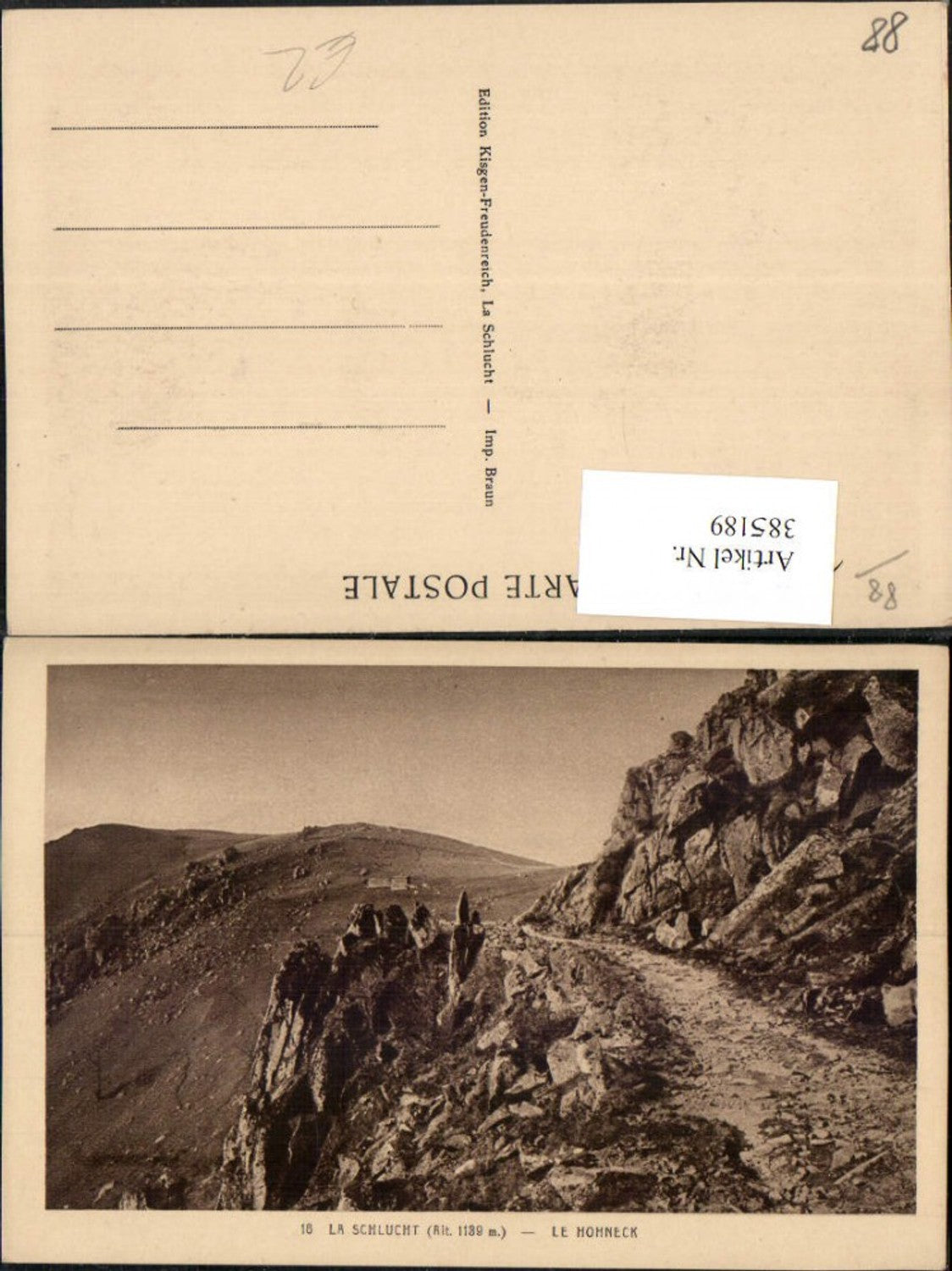 385189,Lothringen Vosges La Schlucht Le Hohneck