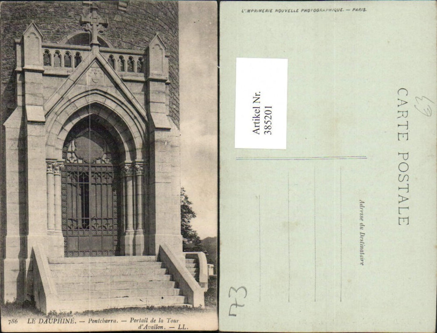 385201,Rhone-Alpes Isere Dauphine Pontcharra Portail de la tour d'Avallon Portal