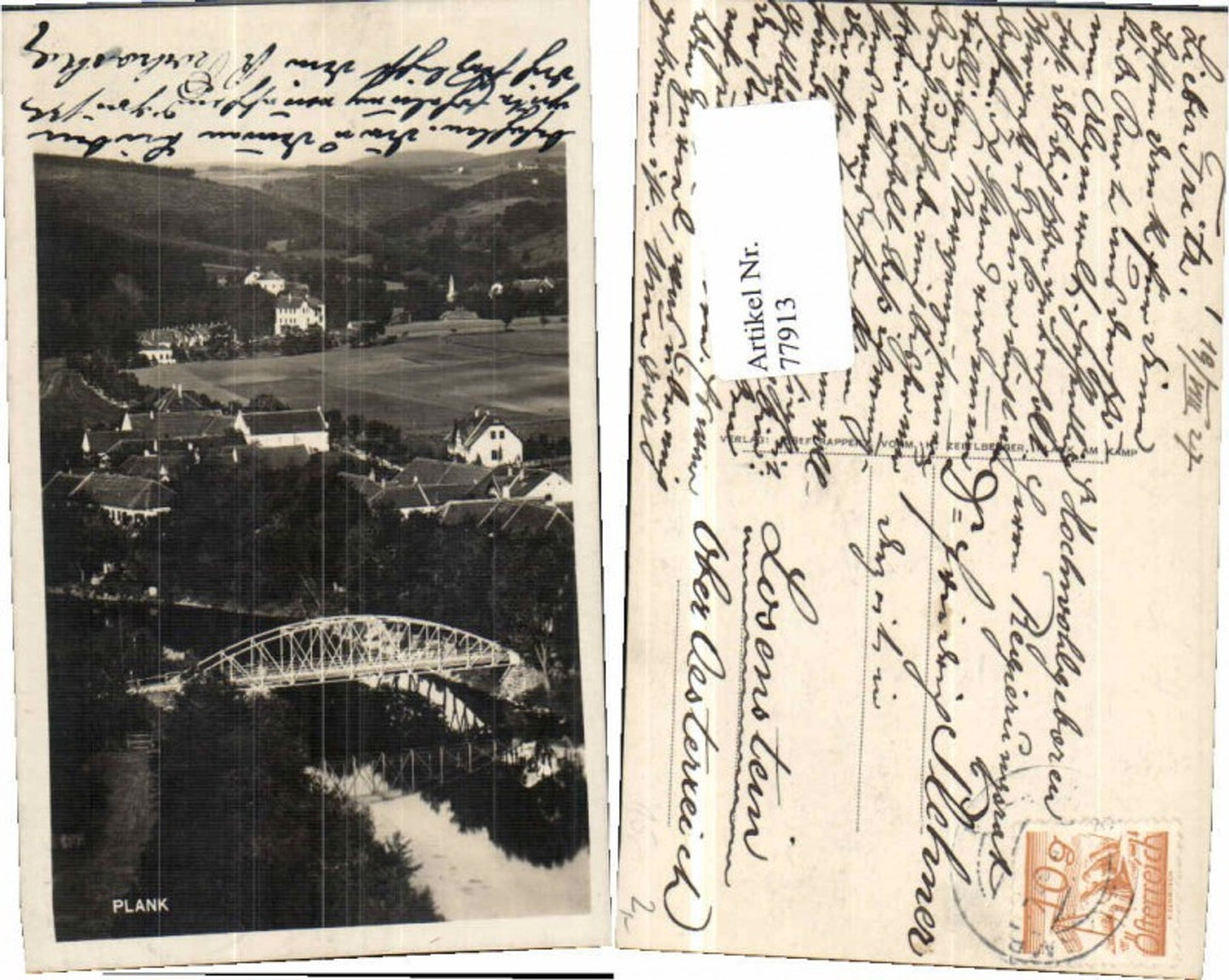 77913,Plank am Kamp Fotokarte 1927