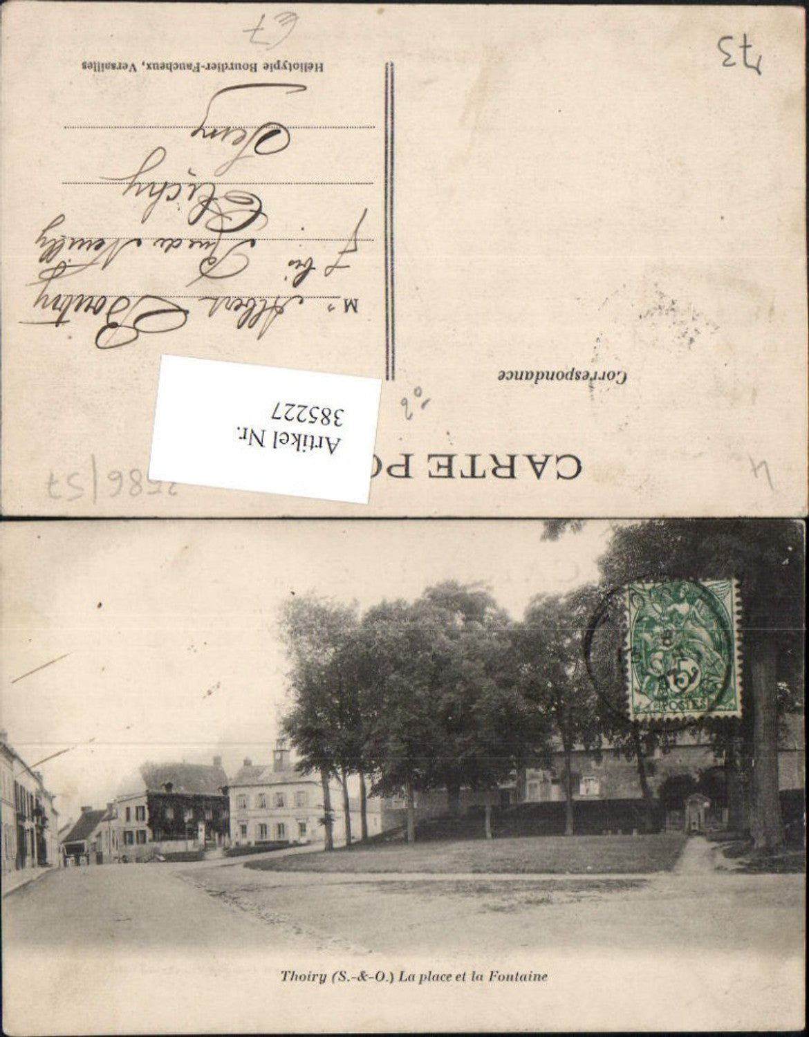 385227,Rhone-Alpes Ain Thoiry La place et la Fontaine Straßenansicht