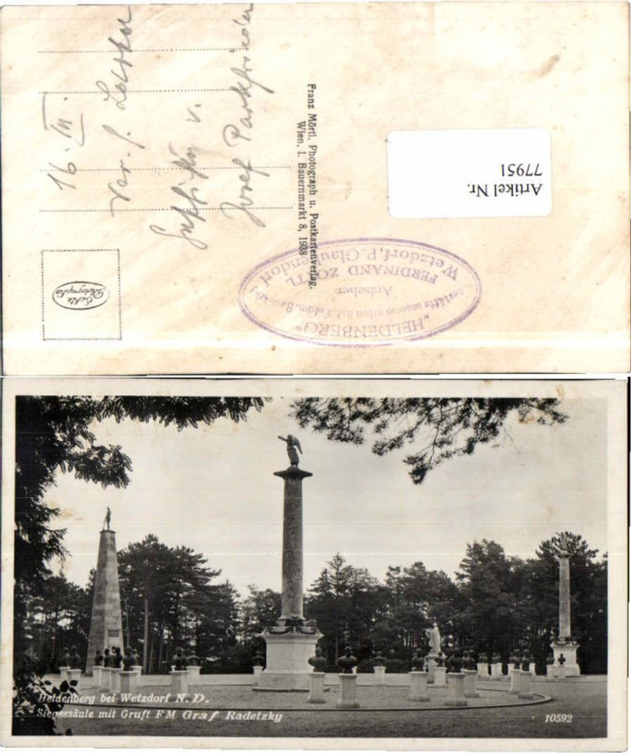 77951,Heldenberg Klein Wetzdorf Glaubendorf Siegessäule