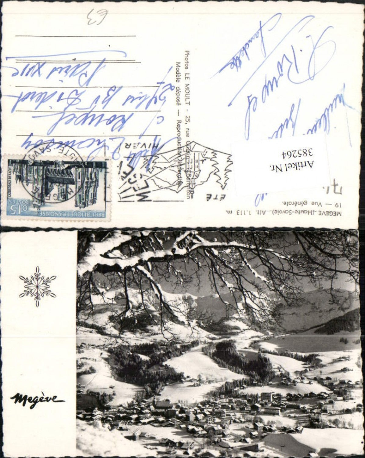 385264,Rhone-Alpes Haute-Savoie Megeve Vue generale Totale Bergkulisse Winterbild