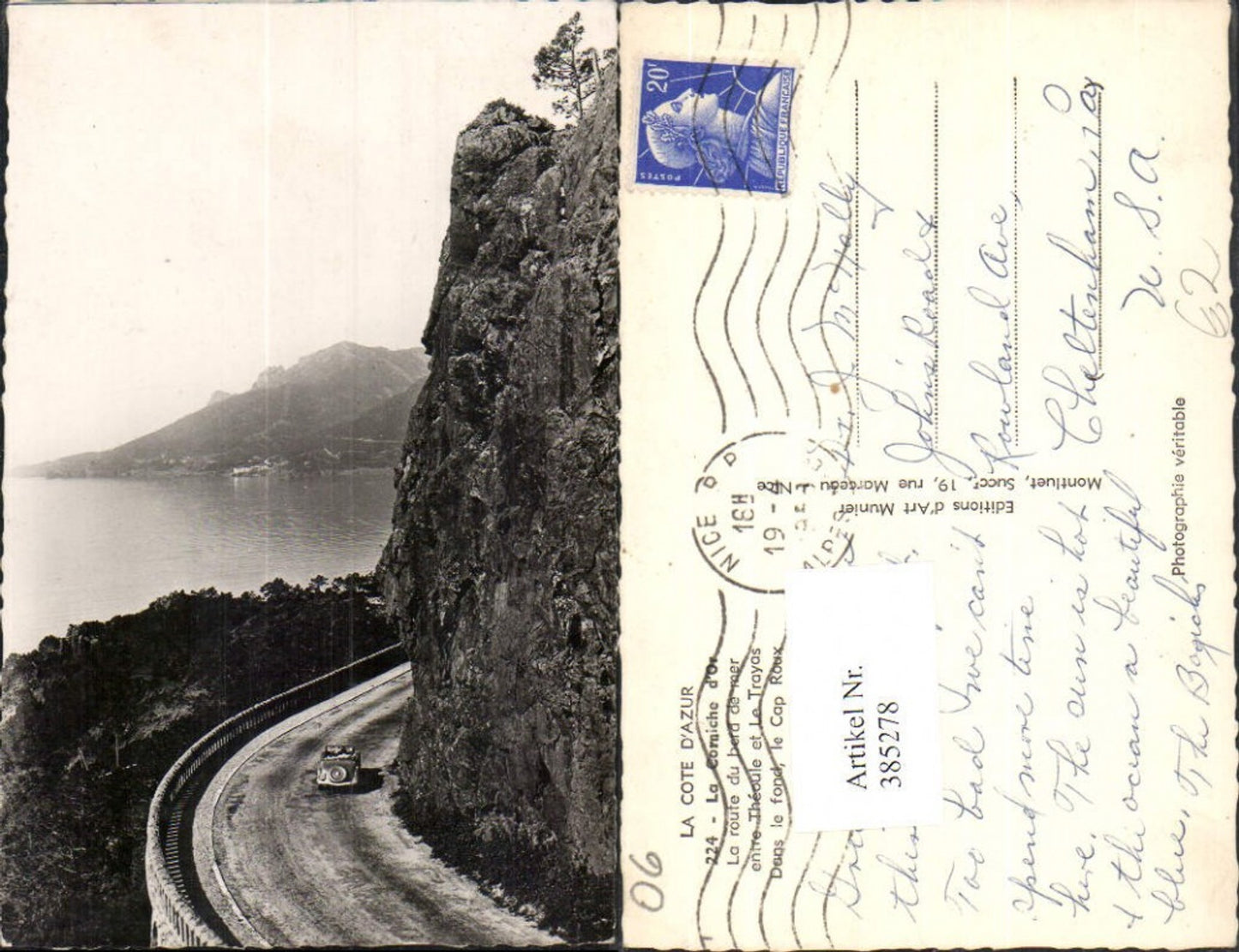 385278,Provence-Alpes-Cote-Azur Alpes-Maritimes La Corniche d'Or La route du bord de mer Straße