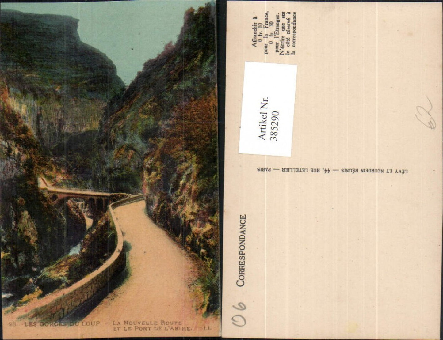 385290,Provence-Alpes-Cote-Azur Alpes-Maritimes Gorges du Loup Nouvelle Route et Pont Abime