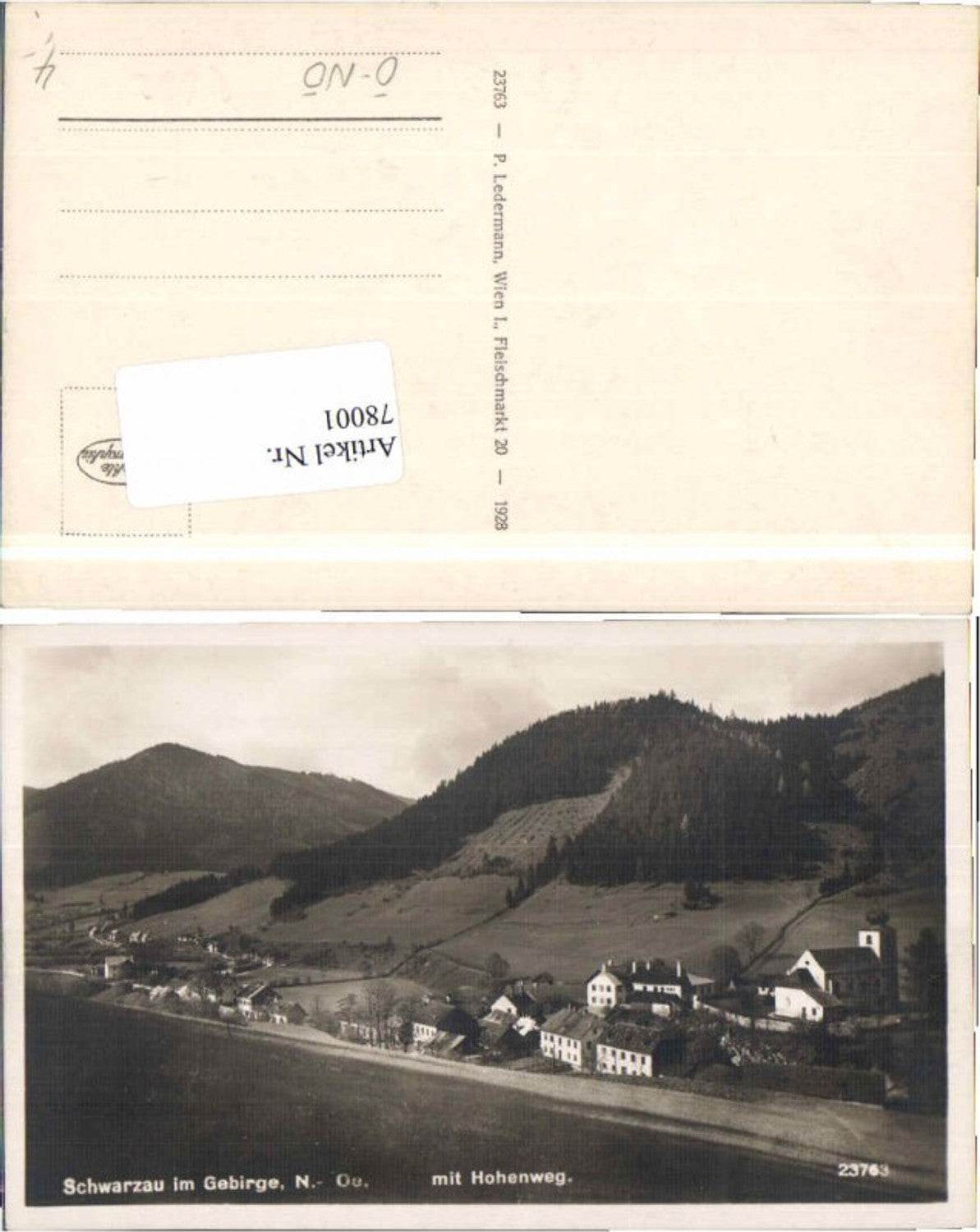 78001,Schwarzau im Gebirge m. Hohenweg Ledermann 23763