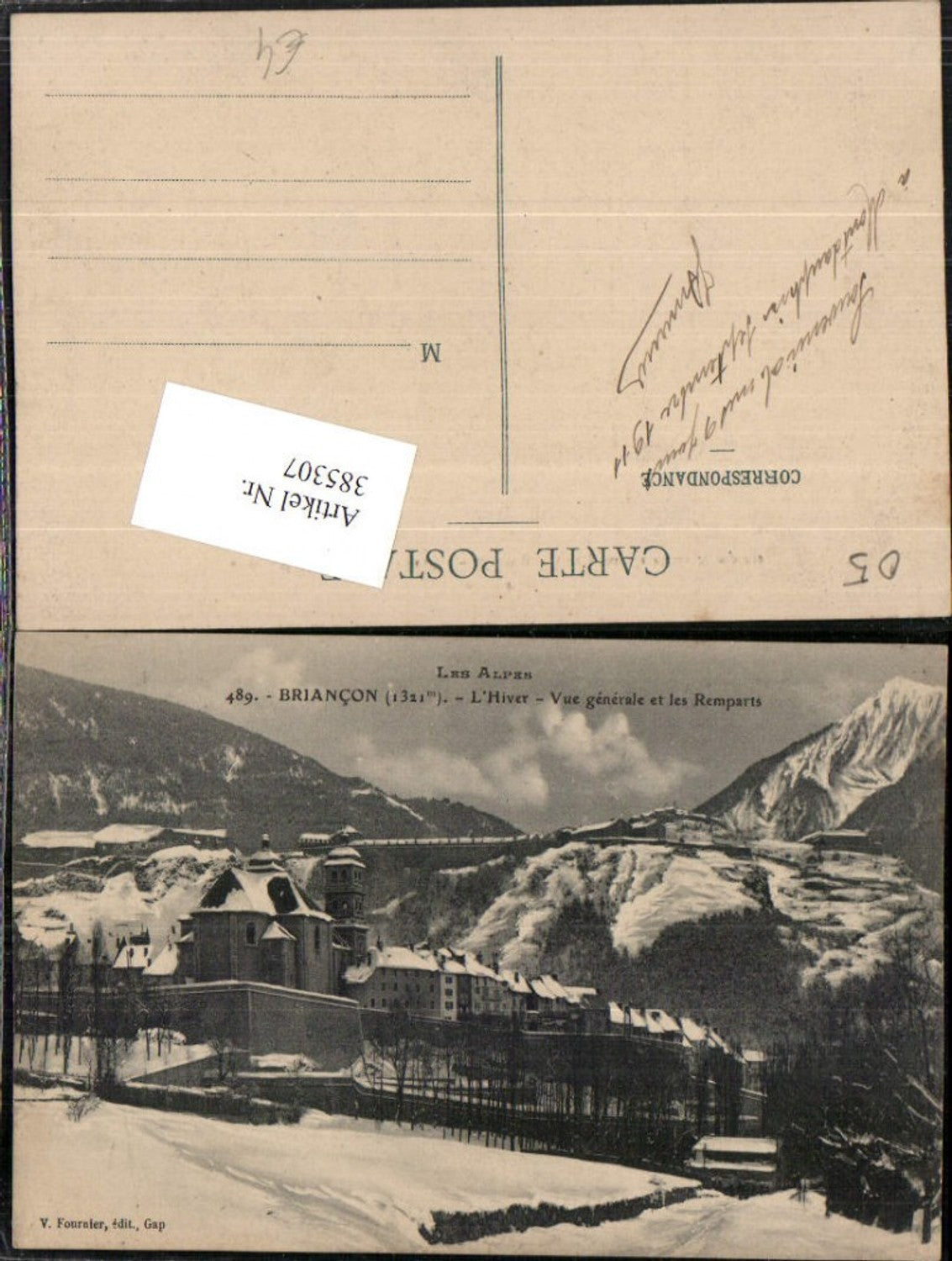 385307,Provence-Alpes-Cote-Azur Hautes-Alpes Briancon Vue generale et Remparts Winterbild