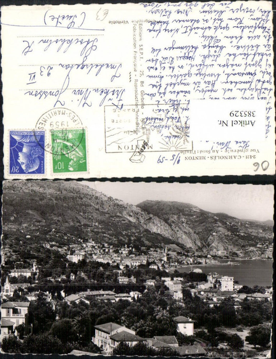 385329,Provence-Alpes-Cote-Azur Alpes-Maritimes Carnoles Menton Vue generale Totale