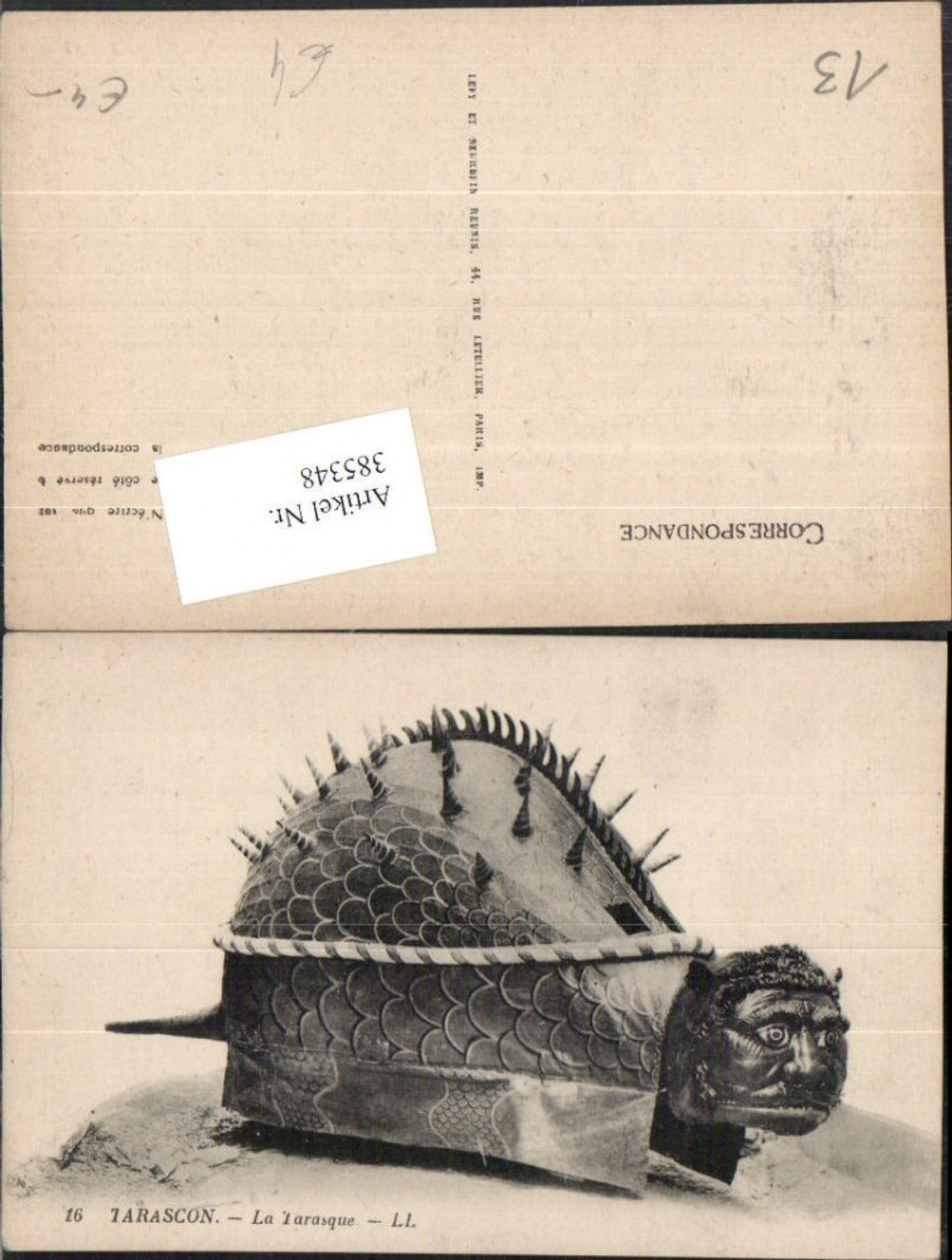 385348,Provence-Alpes-Cote-Azur Bouches-de-Rhone Tarascon La Tarasque Drache