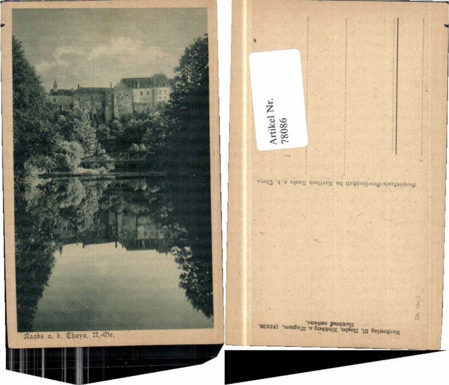 78086,Raabs a.d. Thaya Flusspartie 1922