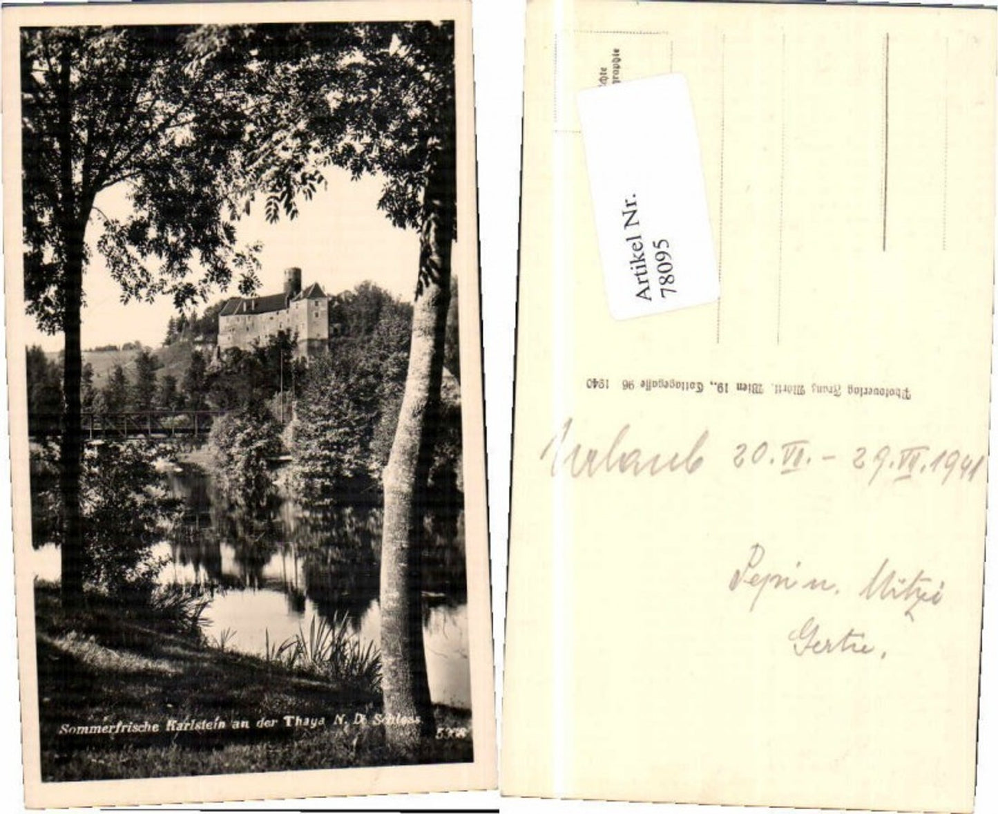 78095,Sommerfrische Raabs a.d. Thaya 1941