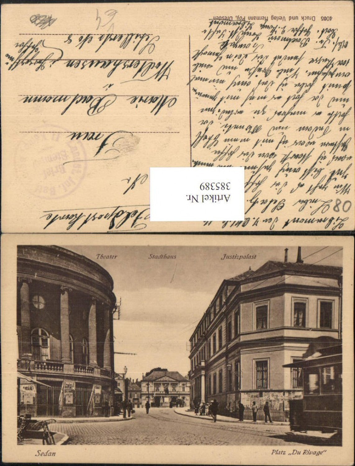 385389,Champagne-Ardenne Ardennes Sedan Platz Rivage Theater Stadthaus pub Hermann Poy 4005