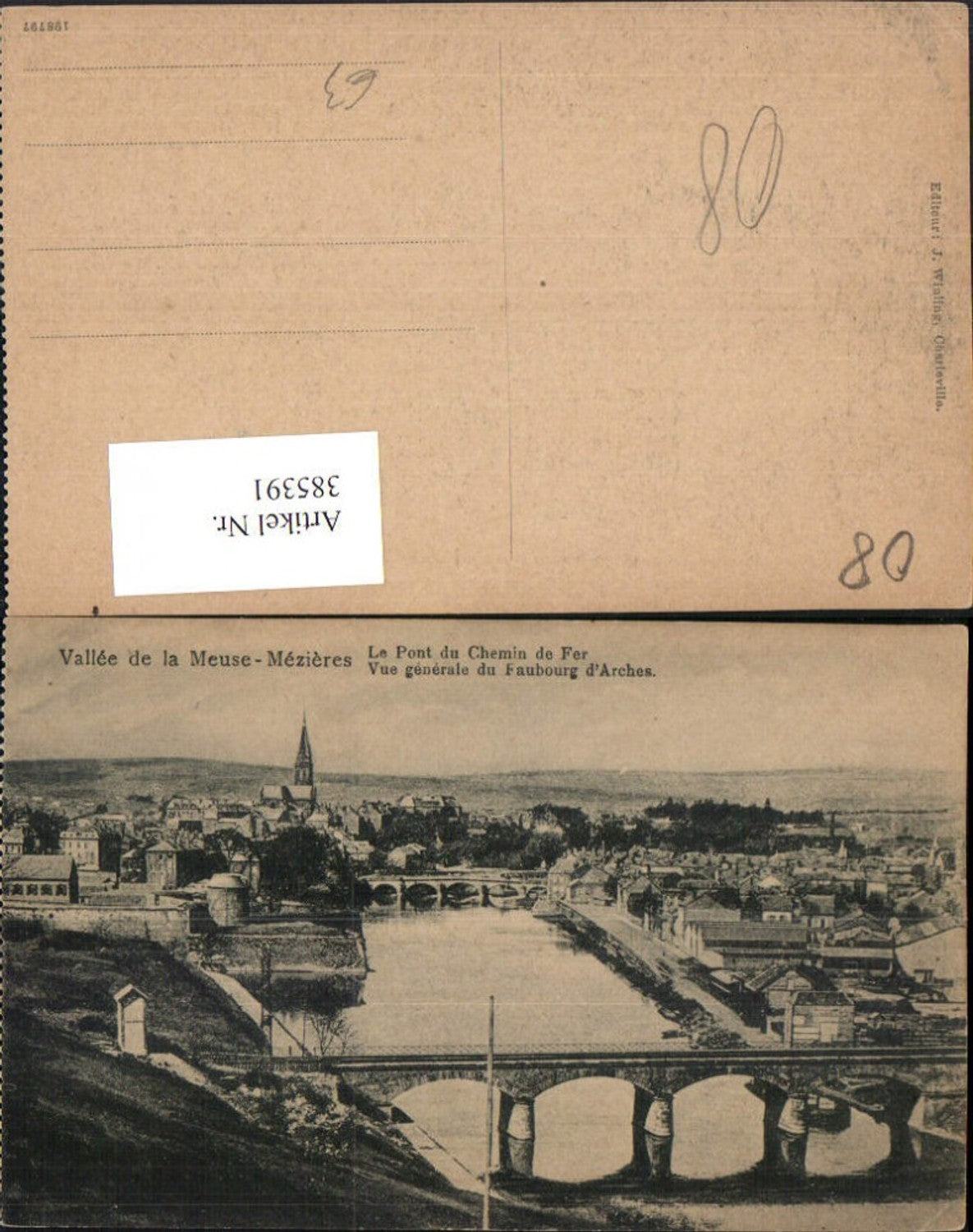 385391,Champagne-Ardenne Ardennes Mezieres Le Pont du Chemin de Fer Totale Brücke