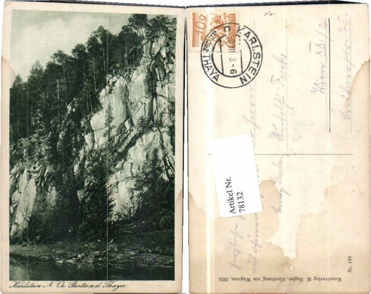 78132,Karlstein a.d. Thaya Partie um 1924