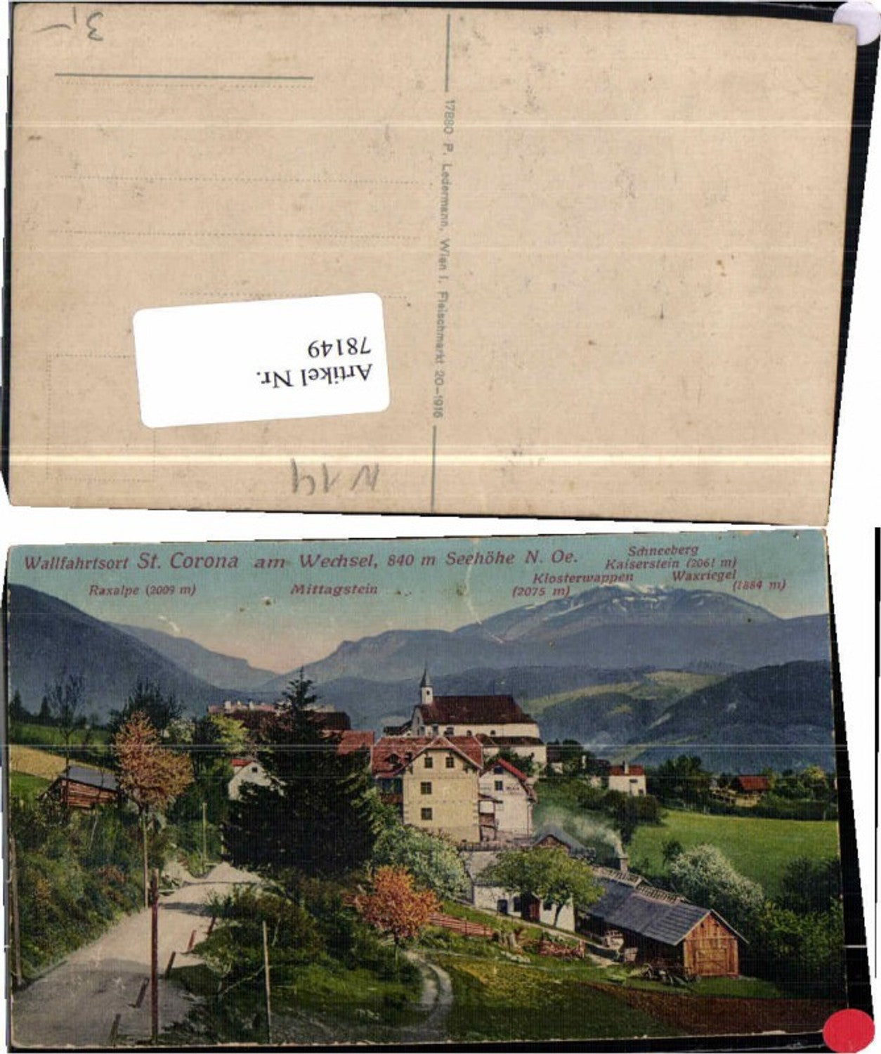 78149,St Corona am Wechsel pub Ledermann 17880