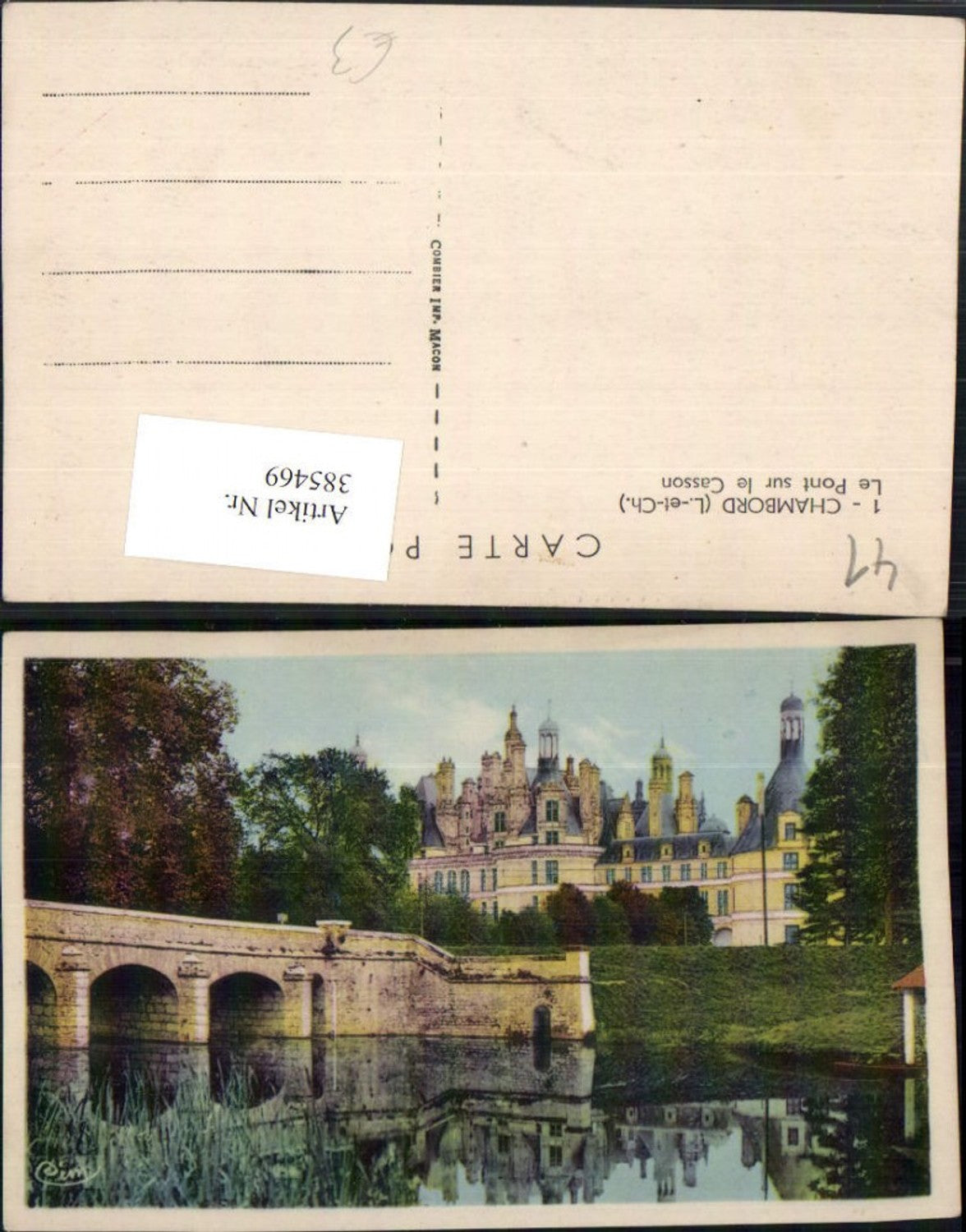 385469,Centre Loire-et-Cher Chambord Le Pont sur le Casson Brücke Schloss