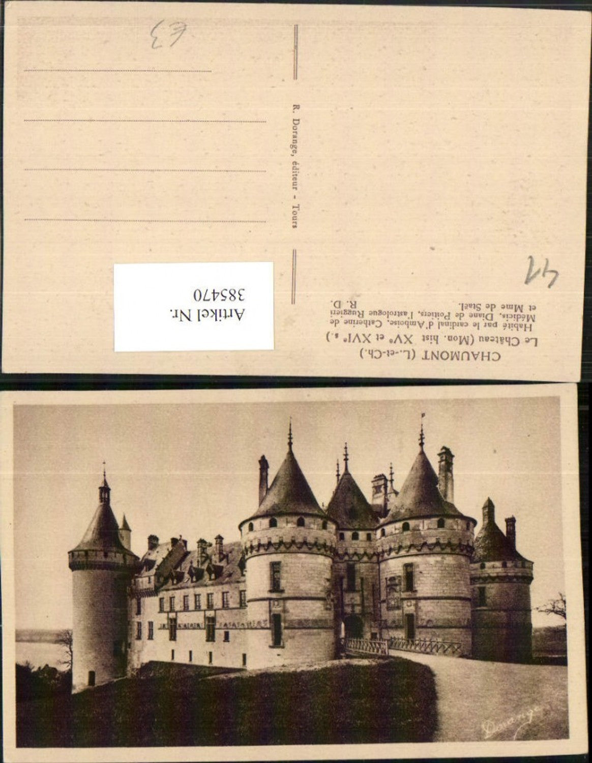 385470,Centre Loire-et-Cher Chaumont Le Chateau Schloss