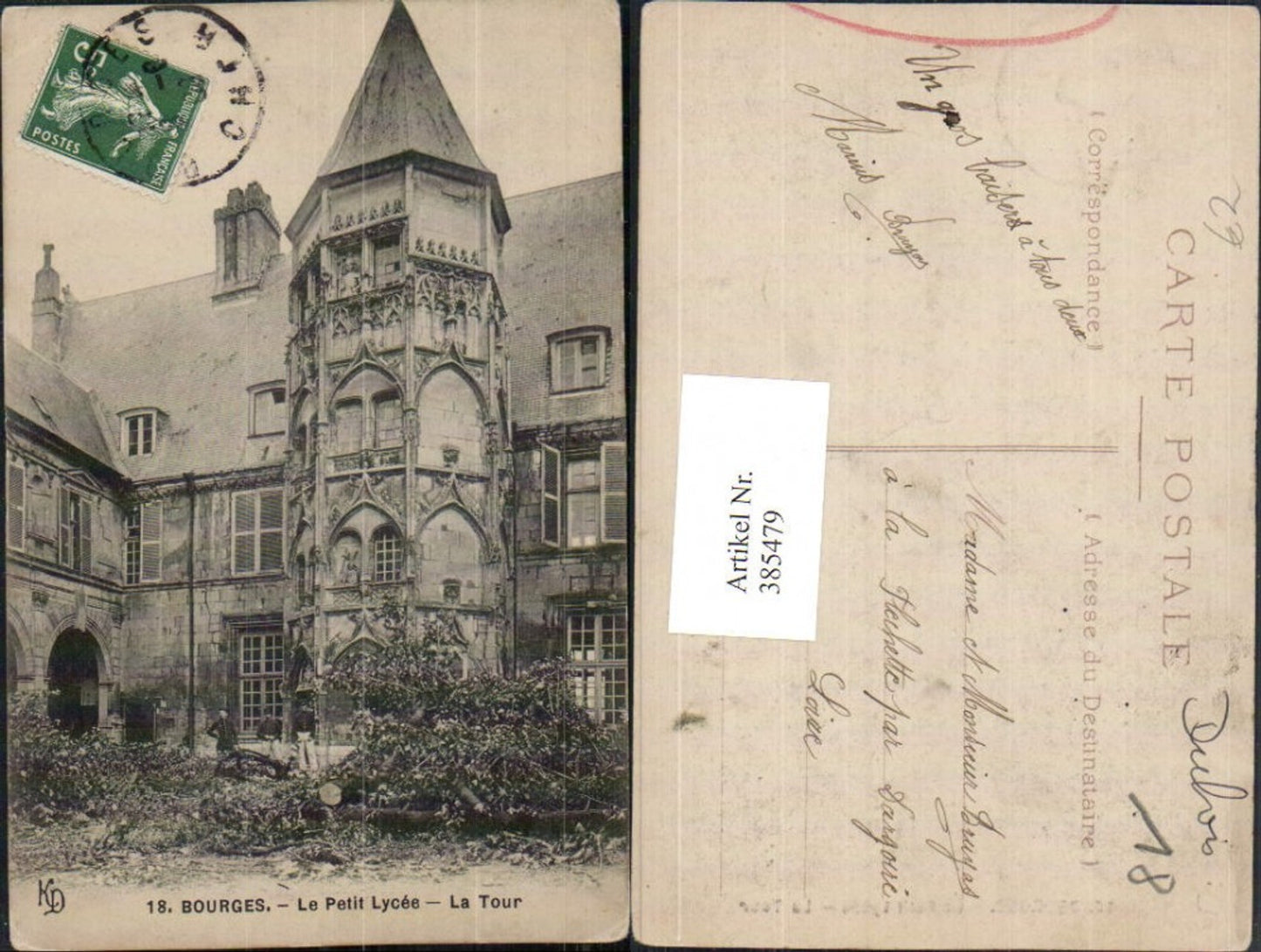 385479,Centre Cher Bourges Le Petit Lycee La Tour Turm