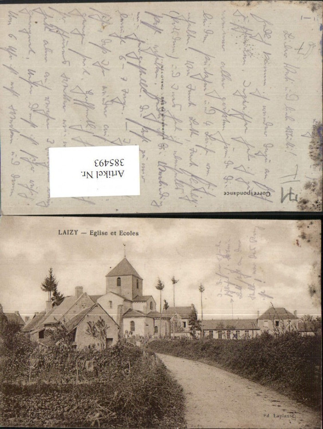 385493,Burgund Saone-et-Loire Laizy Eglise et Ecoles Kirche Schule