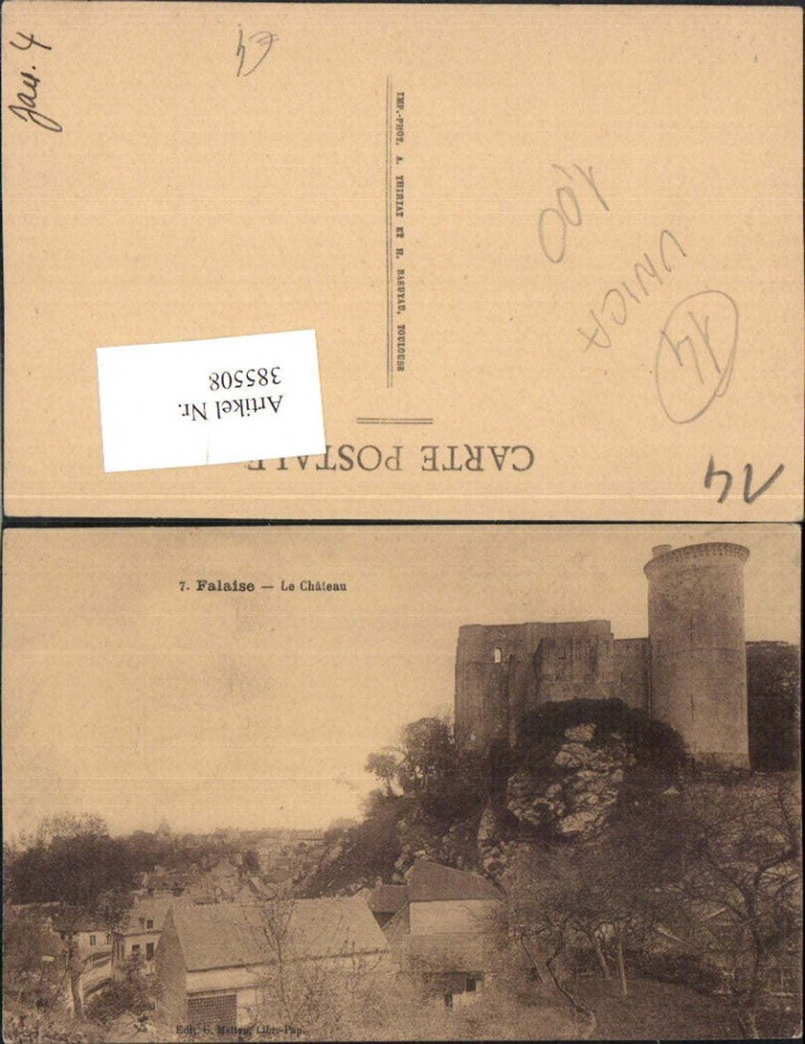 385508,Basse-Normandie Calvados Falaise Le Chateau Schloss Burg Turm