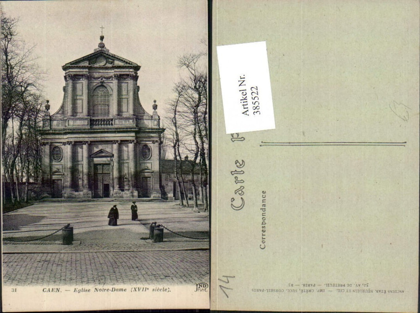385522,Basse-Normandie Calvados Caen Eglise Notre-Dame Kirche