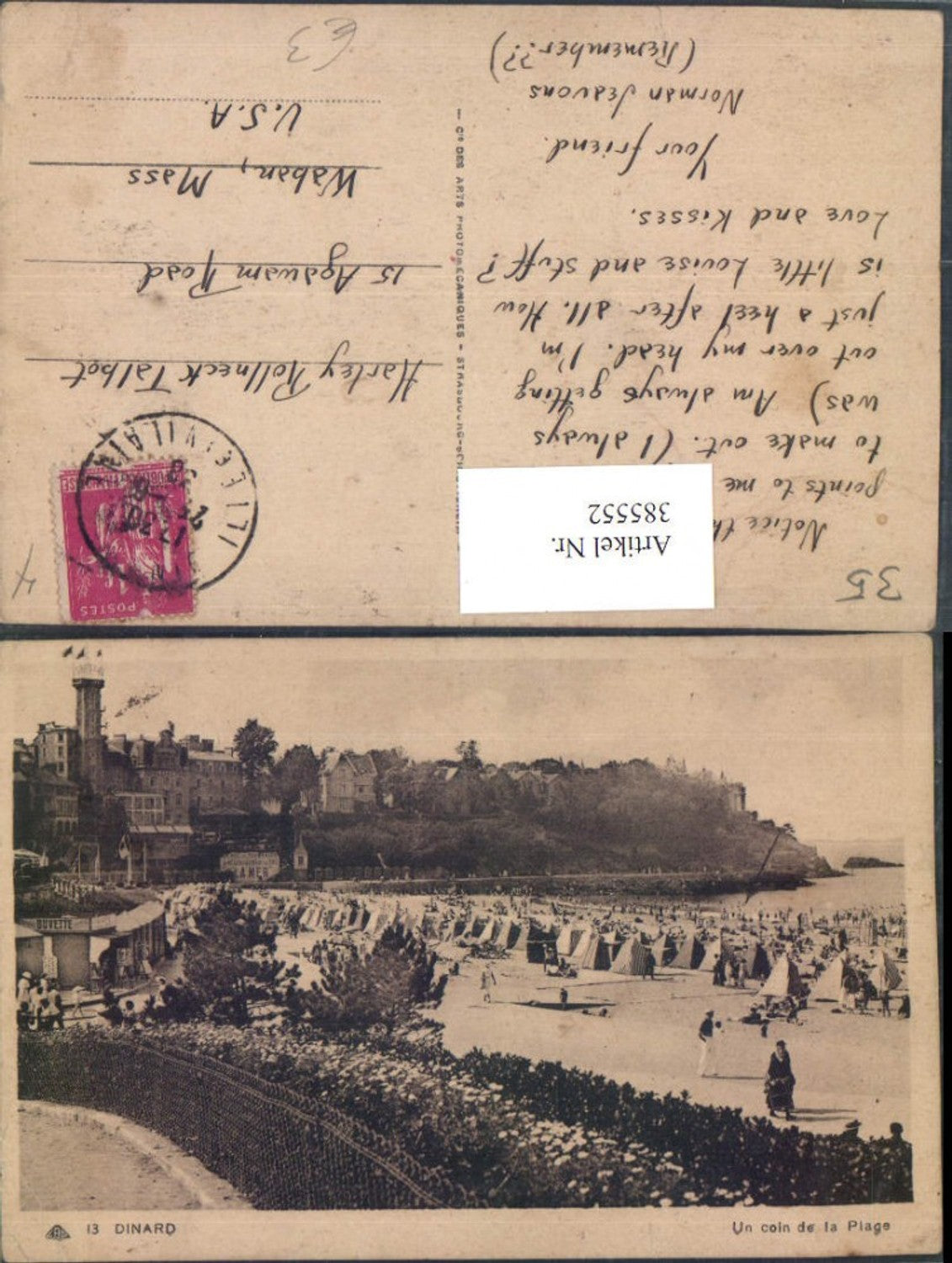 385552,Bretagne Ille-et-Vilaine Dinard Un coin de la Plage Strand Strandleben