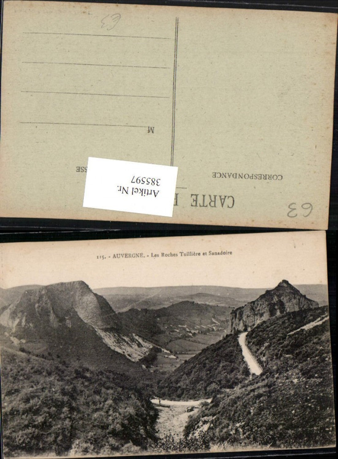 385597,Auvergne Puy-de-Dome Les Roches Tuilliere et Sanadoire