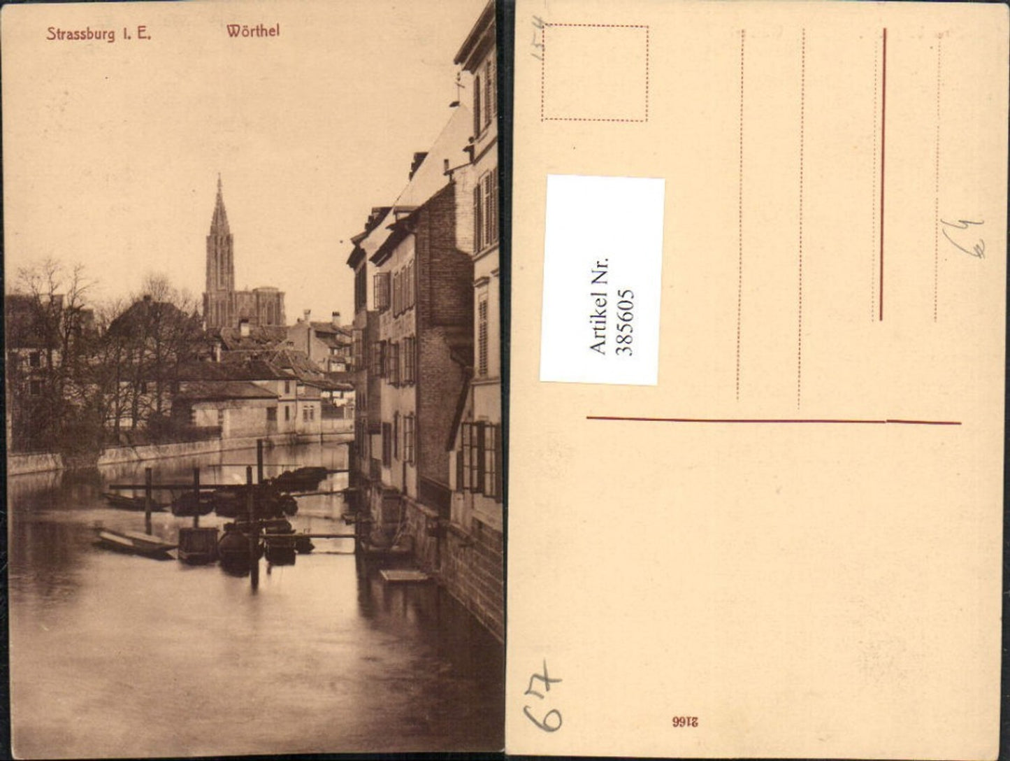 385605,Elsass Bas-Rhin Straßburg Strasbourg Wörthel Kanal Kirche