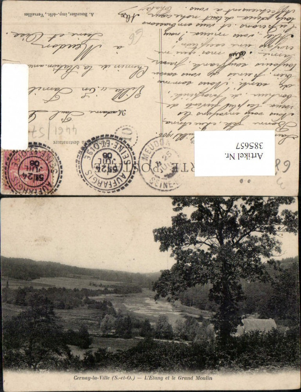 385657,Elsass Haut-Rhin Cernay-la-Ville L'Etang et le Grand Moulin Landschaft