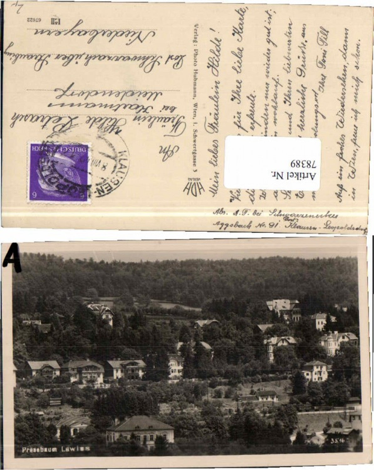 78389,Pressbaum Lawies 1942 pub Hubmann 3516