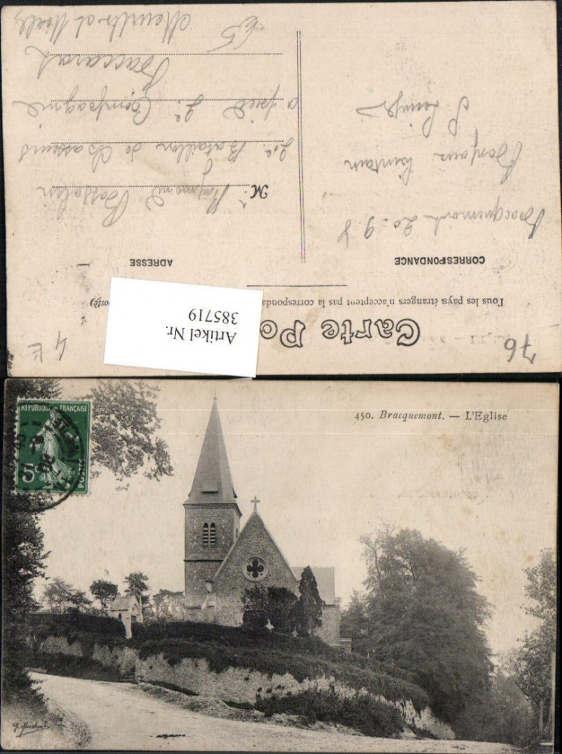 385719,Haute-Normandie Seine-Maritime Bracquemont L'Eglise Kirche