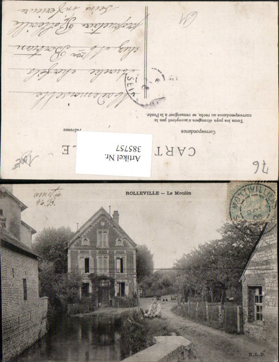 385757,Haute-Normandie Seine-Maritime Rolleville Le Moulin Mühle
