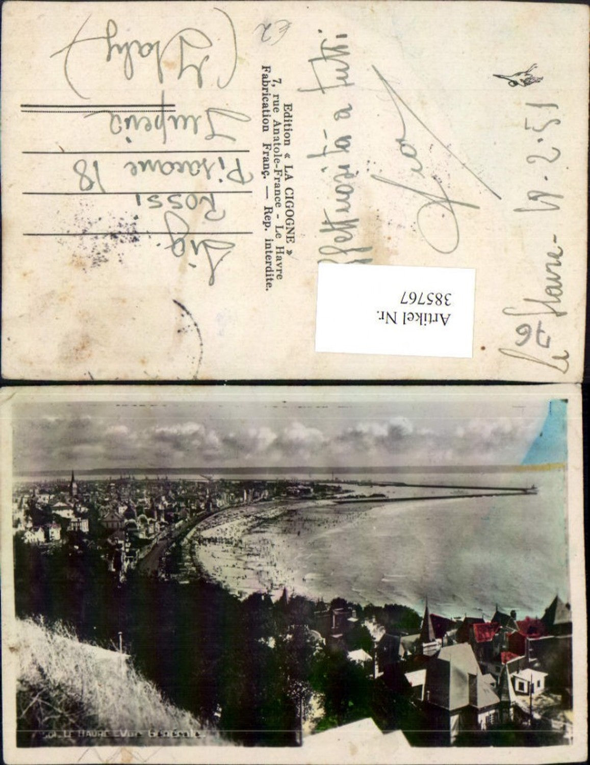 385767,Haute-Normandie Seine-Maritime Le Havre Vue Generale Totale Strand
